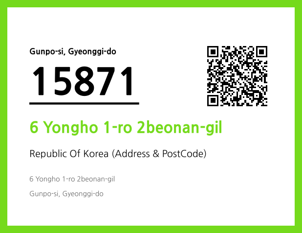 Address and Postal Code QR Code Image (CC BY 4.0)