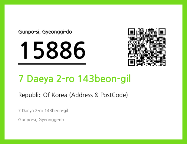 Address and Postal Code QR Code Image (CC BY 4.0)