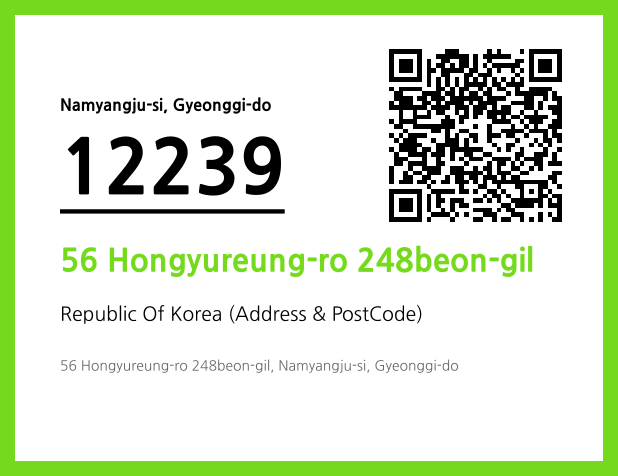 Address and Postal Code QR Code Image