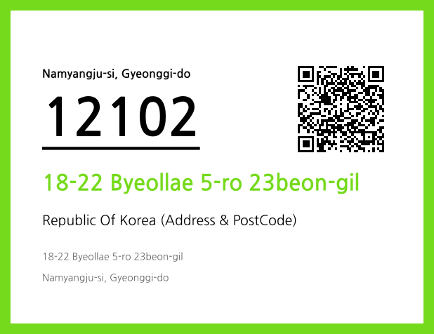 Address and Postal Code QR Code Image (CC BY 4.0)