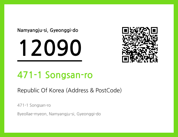 Address and Postal Code QR Code Image (CC BY 4.0)