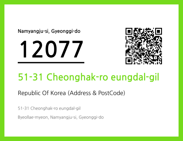Address and Postal Code QR Code Image (CC BY 4.0)