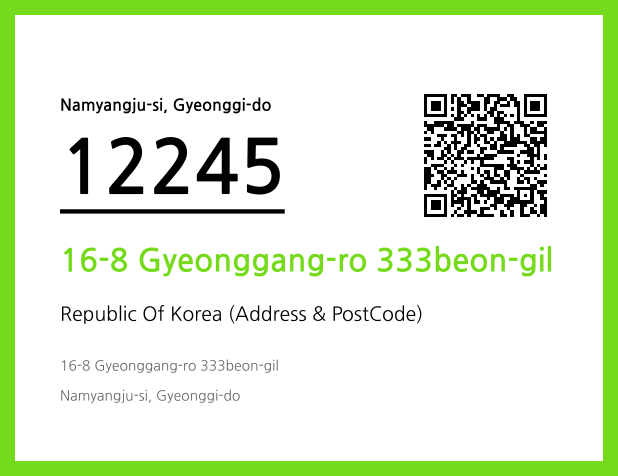 Address and Postal Code QR Code Image (CC BY 4.0)
