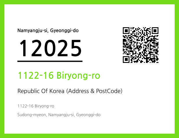 Address and Postal Code QR Code Image (CC BY 4.0)