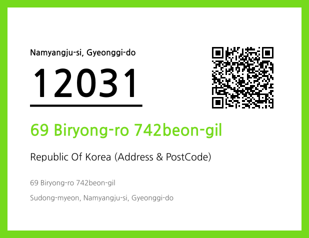 Address and Postal Code QR Code Image (CC BY 4.0)