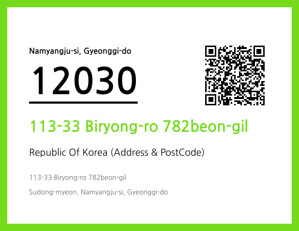 Address and Postal Code QR Code Image (CC BY 4.0)