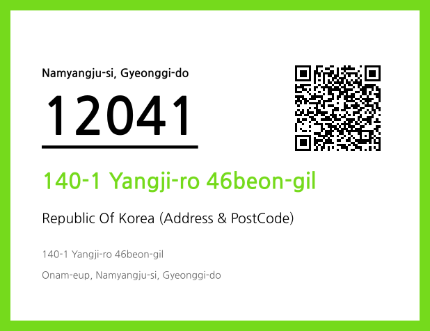 Address and Postal Code QR Code Image (CC BY 4.0)