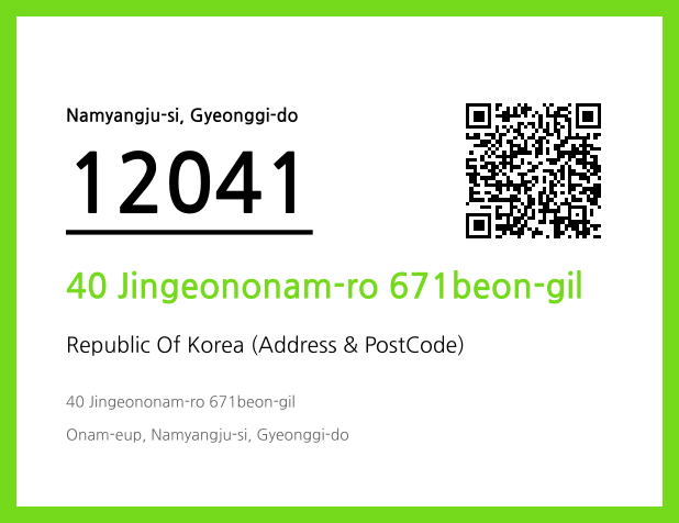 Address and Postal Code QR Code Image (CC BY 4.0)