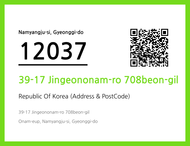 Address and Postal Code QR Code Image (CC BY 4.0)