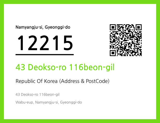 Address and Postal Code QR Code Image (CC BY 4.0)
