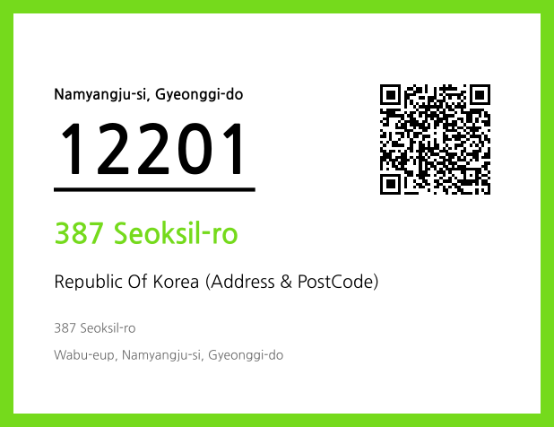 Address and Postal Code QR Code Image (CC BY 4.0)