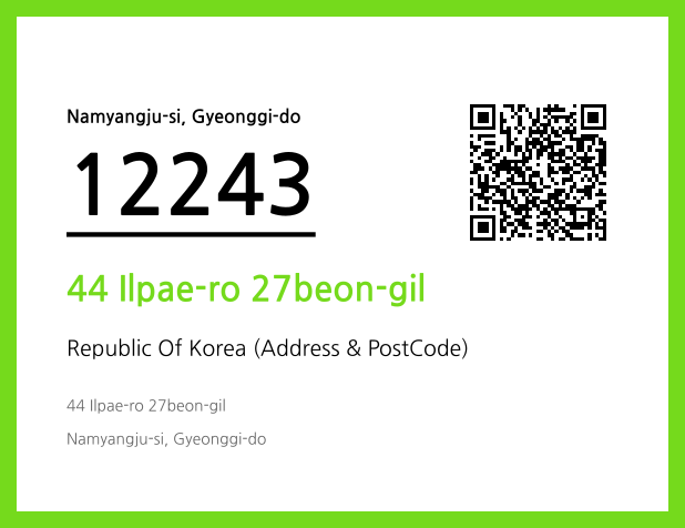 Address and Postal Code QR Code Image (CC BY 4.0)