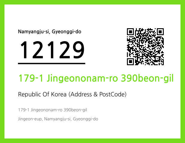 Address and Postal Code QR Code Image (CC BY 4.0)