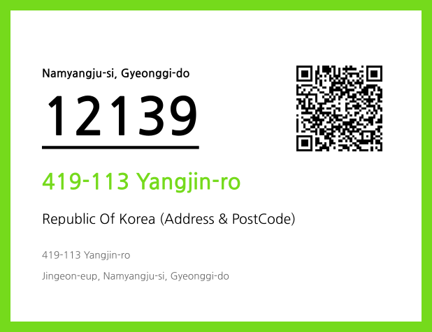Address and Postal Code QR Code Image (CC BY 4.0)