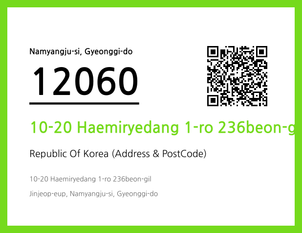 Address and Postal Code QR Code Image (CC BY 4.0)