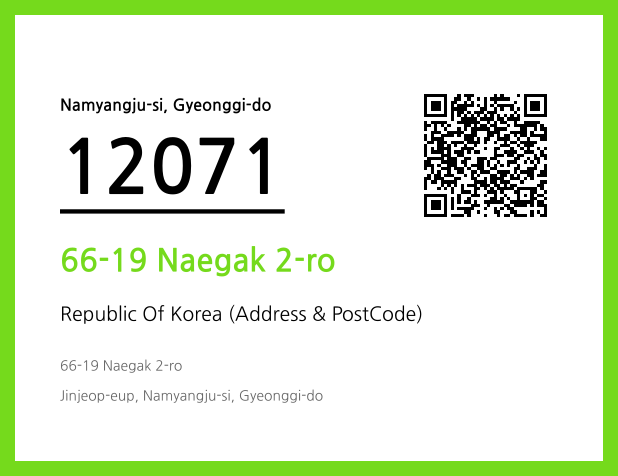 Address and Postal Code QR Code Image (CC BY 4.0)