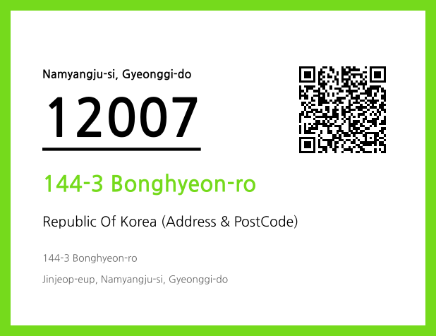 Address and Postal Code QR Code Image (CC BY 4.0)