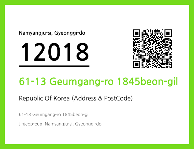 CC BY 4.0 Address and Postal Code QR Code Image (CC BY 4.0)