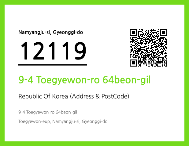Address and Postal Code QR Code Image (CC BY 4.0)