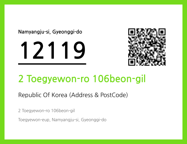 Address and Postal Code QR Code Image (CC BY 4.0)