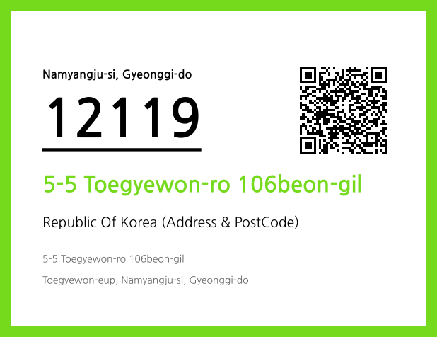 Address and Postal Code QR Code Image (CC BY 4.0)