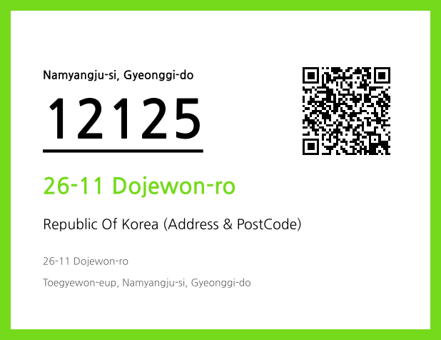 Address and Postal Code QR Code Image (CC BY 4.0)