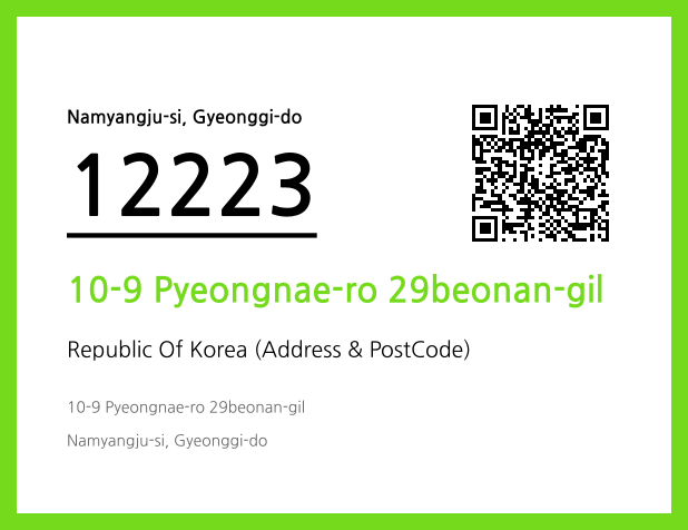 Address and Postal Code QR Code Image (CC BY 4.0)