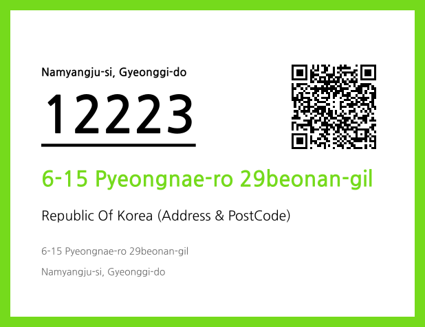 Address and Postal Code QR Code Image (CC BY 4.0)