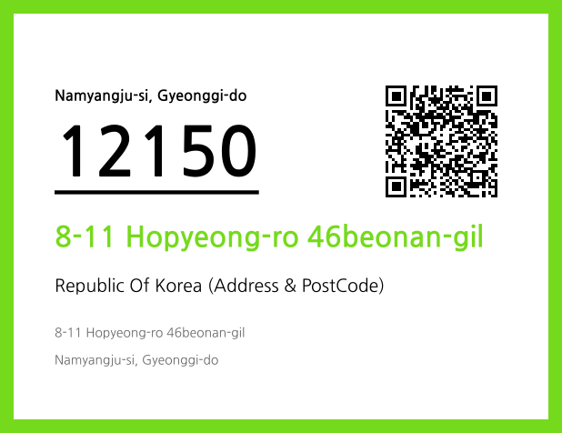CC BY 4.0 Address and Postal Code QR Code Image (CC BY 4.0)