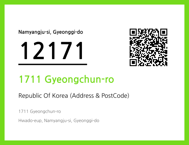Address and Postal Code QR Code Image (CC BY 4.0)