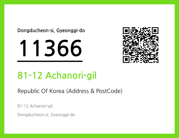 Address and Postal Code QR Code Image (CC BY 4.0)