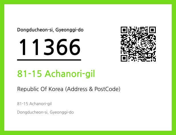 Address and Postal Code QR Code Image (CC BY 4.0)