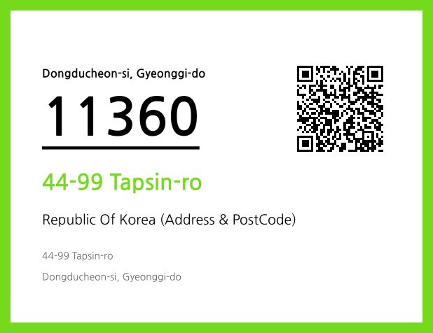 Address and Postal Code QR Code Image (CC BY 4.0)