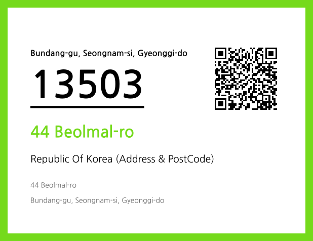 Address and Postal Code QR Code Image (CC BY 4.0)