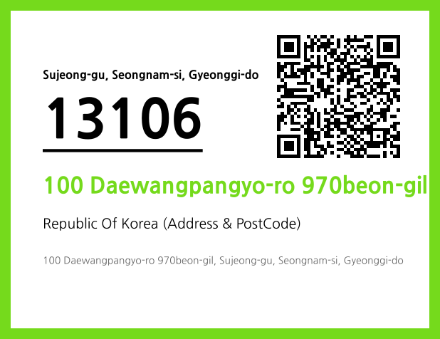 Address and Postal Code QR Code Image