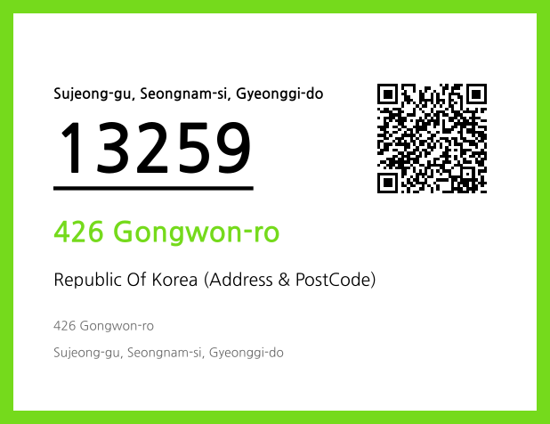 Address and Postal Code QR Code Image (CC BY 4.0)