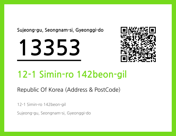 CC BY 4.0 Address and Postal Code QR Code Image (CC BY 4.0)