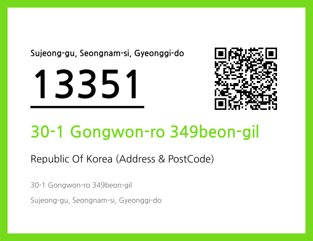 Address and Postal Code QR Code Image (CC BY 4.0)