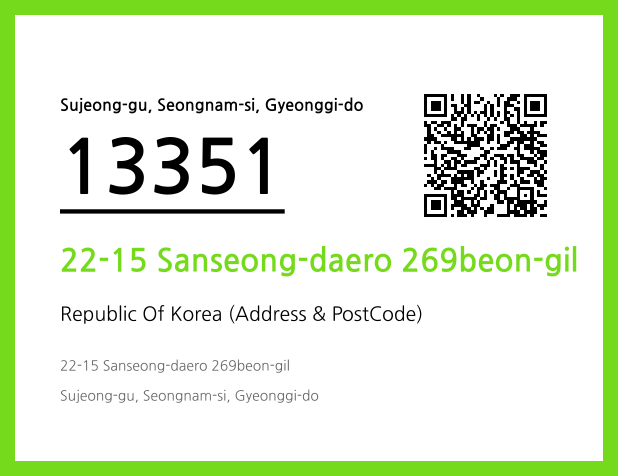 Address and Postal Code QR Code Image (CC BY 4.0)