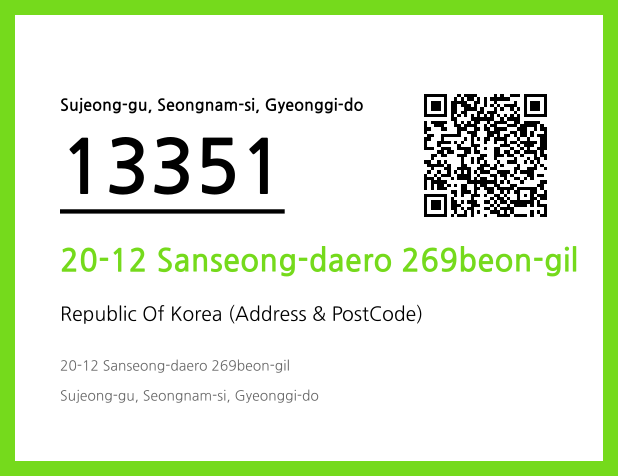 CC BY 4.0 Address and Postal Code QR Code Image (CC BY 4.0)
