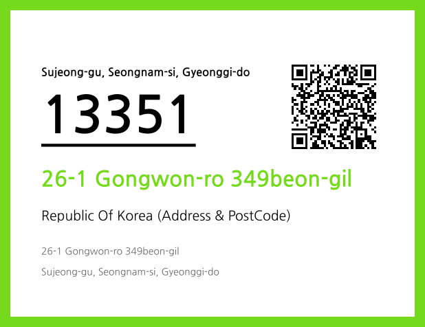 Address and Postal Code QR Code Image (CC BY 4.0)