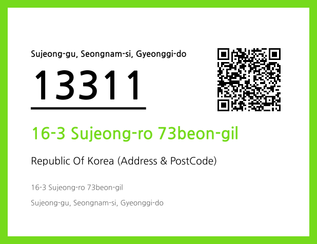 Address and Postal Code QR Code Image (CC BY 4.0)