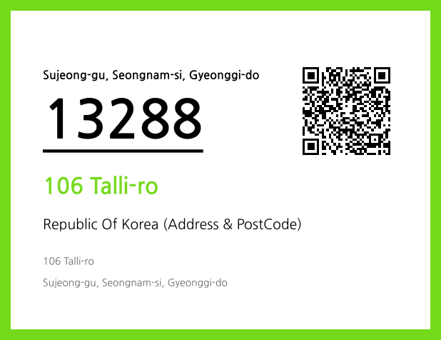 Address and Postal Code QR Code Image (CC BY 4.0)