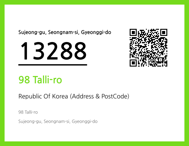 Address and Postal Code QR Code Image (CC BY 4.0)