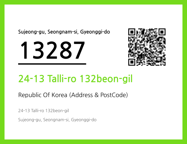 Address and Postal Code QR Code Image (CC BY 4.0)