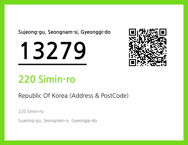 Address and Postal Code QR Code Image (CC BY 4.0)