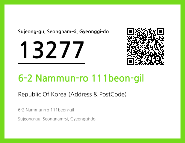 CC BY 4.0 Address and Postal Code QR Code Image (CC BY 4.0)
