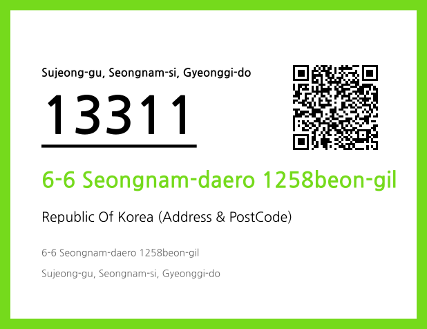 Address and Postal Code QR Code Image (CC BY 4.0)