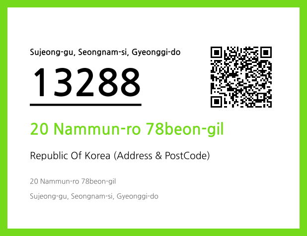 Address and Postal Code QR Code Image (CC BY 4.0)