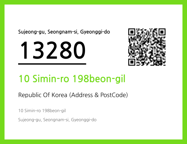 Address and Postal Code QR Code Image